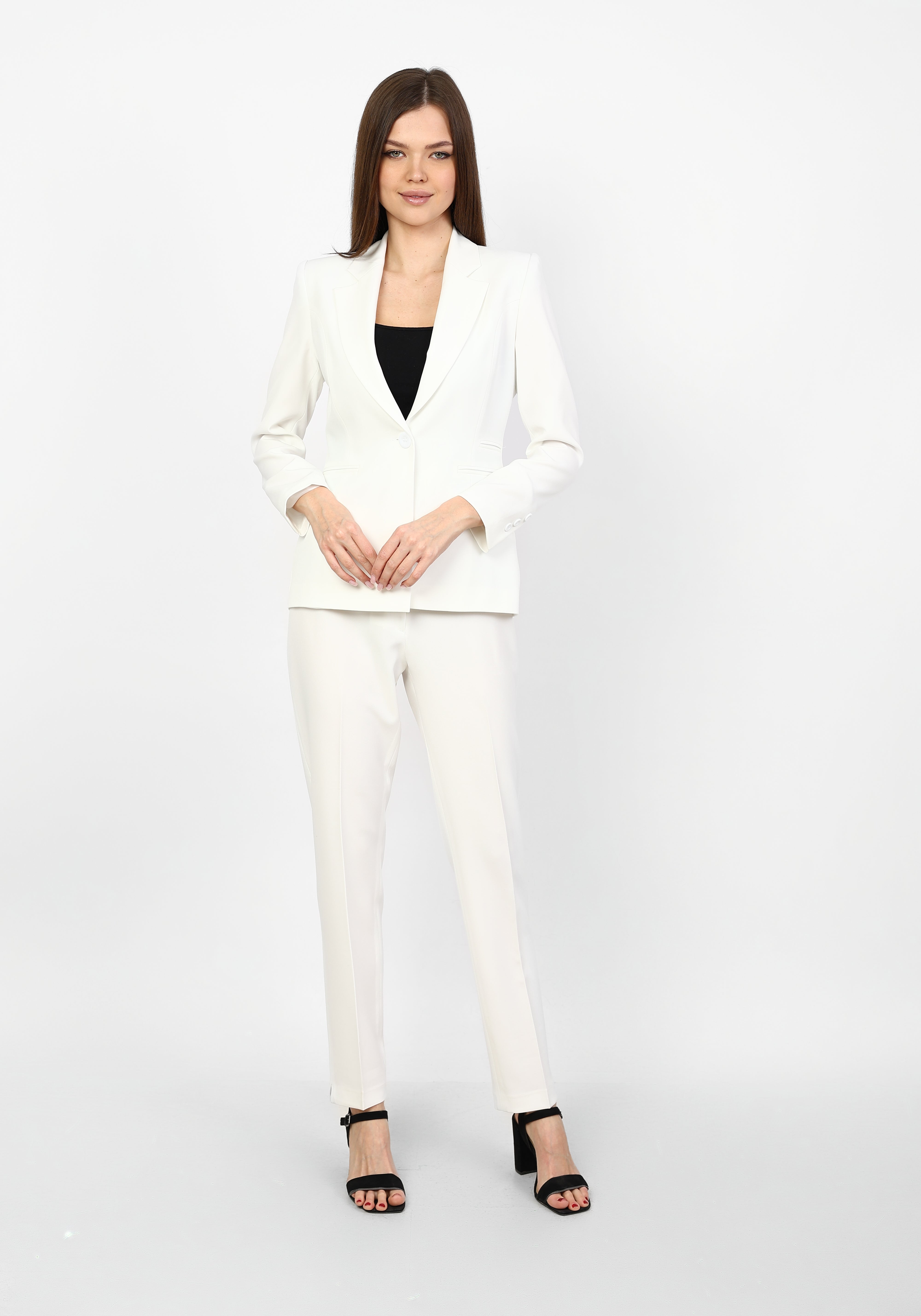 White Crepe Classic suit