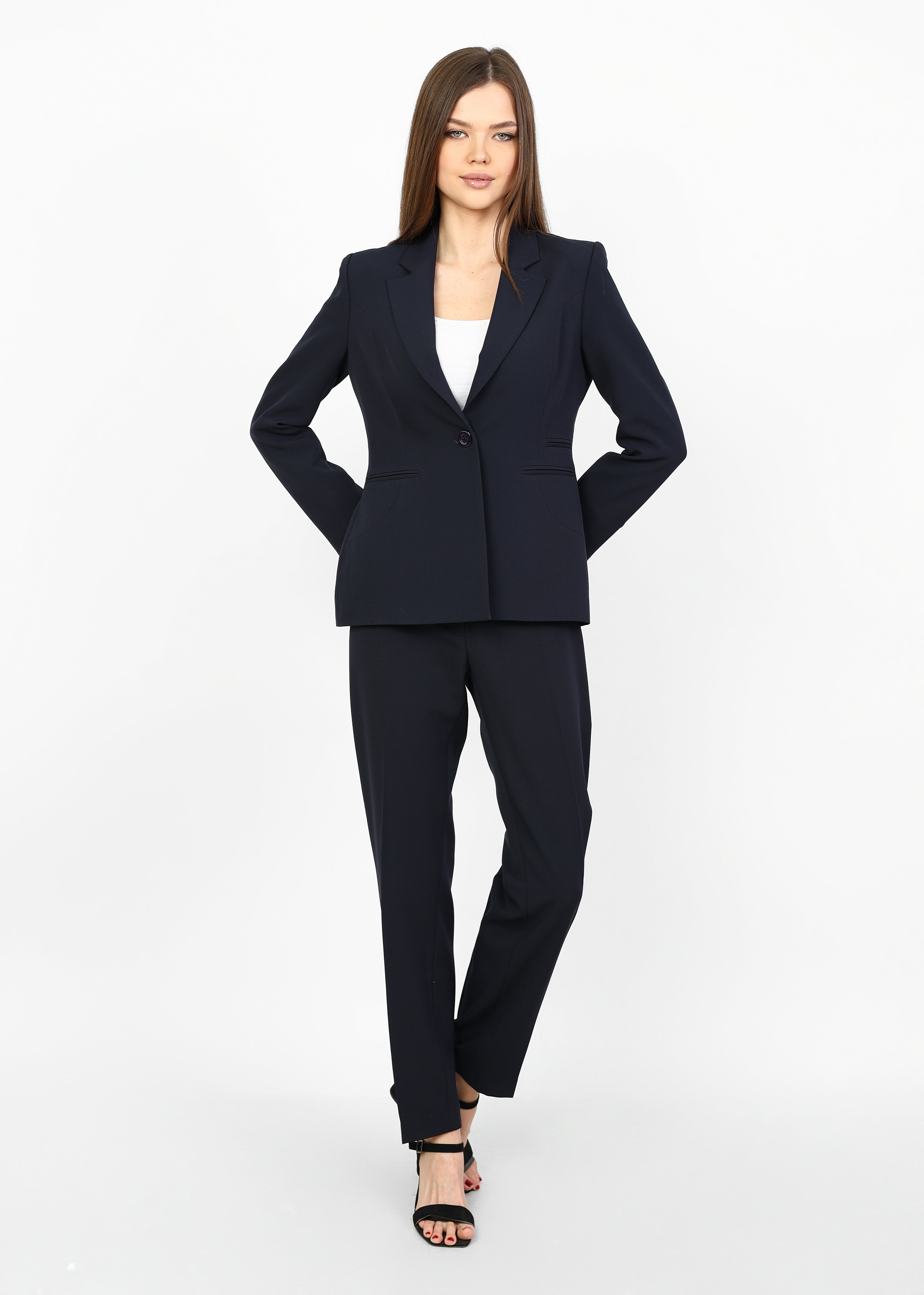 Navy Crepe Classic suit